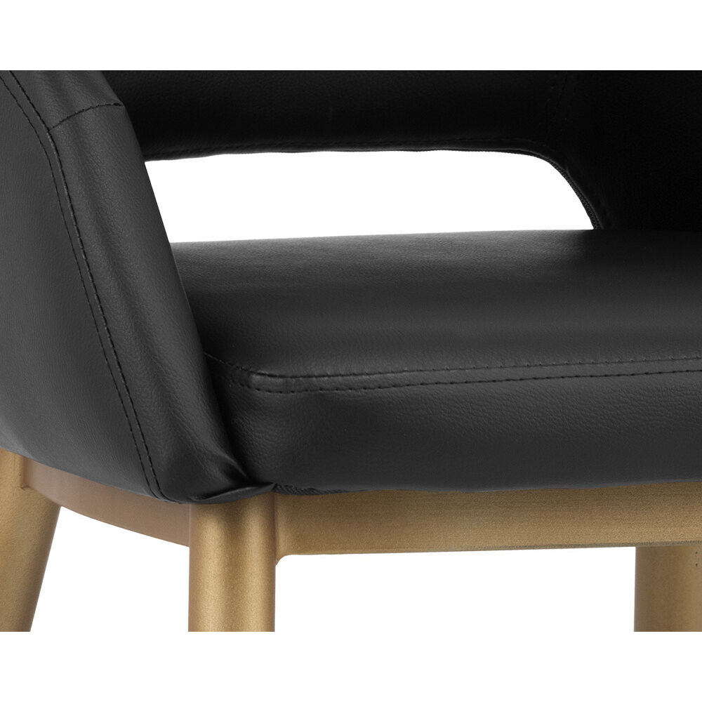 Thatcher Champagne Gold / Onyx Dining Armchair